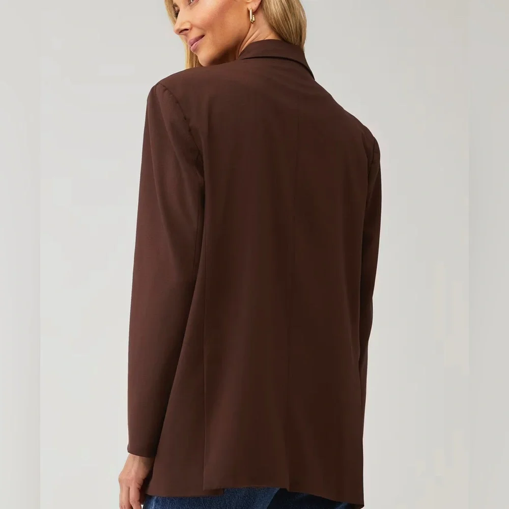 Bardot Oversized Double Breasted Blazer NWOT Chocolate Brown Medium - Picture 12 of 12